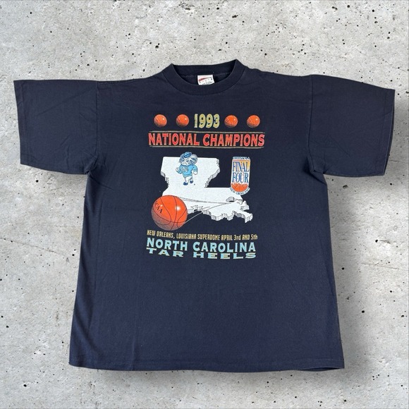 nutmeg mills Other - VINTAGE 1993 UNC Tar Heels Final Four Double-Sided Shirt‎ Large Nutmeg